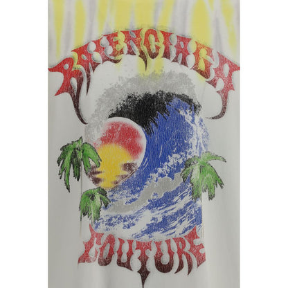 T-Shirt by Balenciaga for men in cotton bicolour, tie-dye & print features a plush silhouette, showcasing a sophisticated crew neckline and for a truly plush finish.