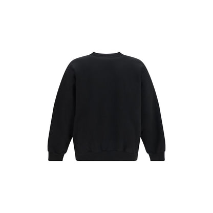 Activewear Sweatshirt by Balenciaga for men in cotton black, signature & print features an streamlined silhouette, showcasing the streamlined crew neckline and with functional for a premium, athletic look.