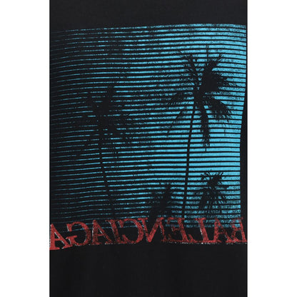 Activewear Sweatshirt by Balenciaga for men in cotton black, signature & print presents a sporty silhouette, showcasing a sophisticated crew neckline and detailed with premium for a sporty finish.
