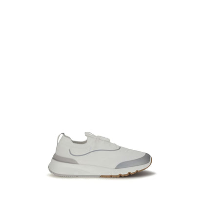 Brunello Cucinelli Men's Athletic TU & Cotton Sneakers - White