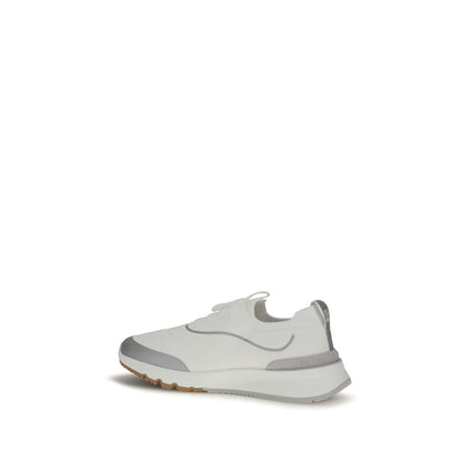 Brunello Cucinelli Men's Athletic TU & Cotton Sneakers - White