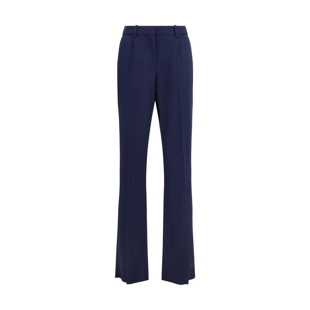 Pants by Balenciaga for women in merino wool twill blue features an on trend silhouette with a and regular-fit & slim cut in an elegant long for a sophisticated look.