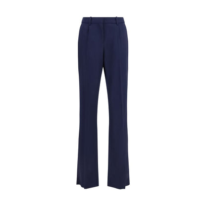 Pants by Balenciaga for women in merino wool twill blue features an on trend silhouette with a and regular-fit & slim cut in an elegant long for a sophisticated look.