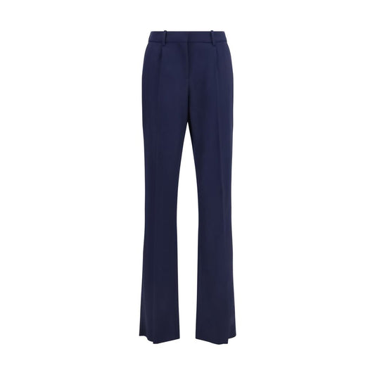 Pants by Balenciaga for women in merino wool twill blue features an on trend silhouette with a and regular-fit & slim cut in an elegant long for a sophisticated look.