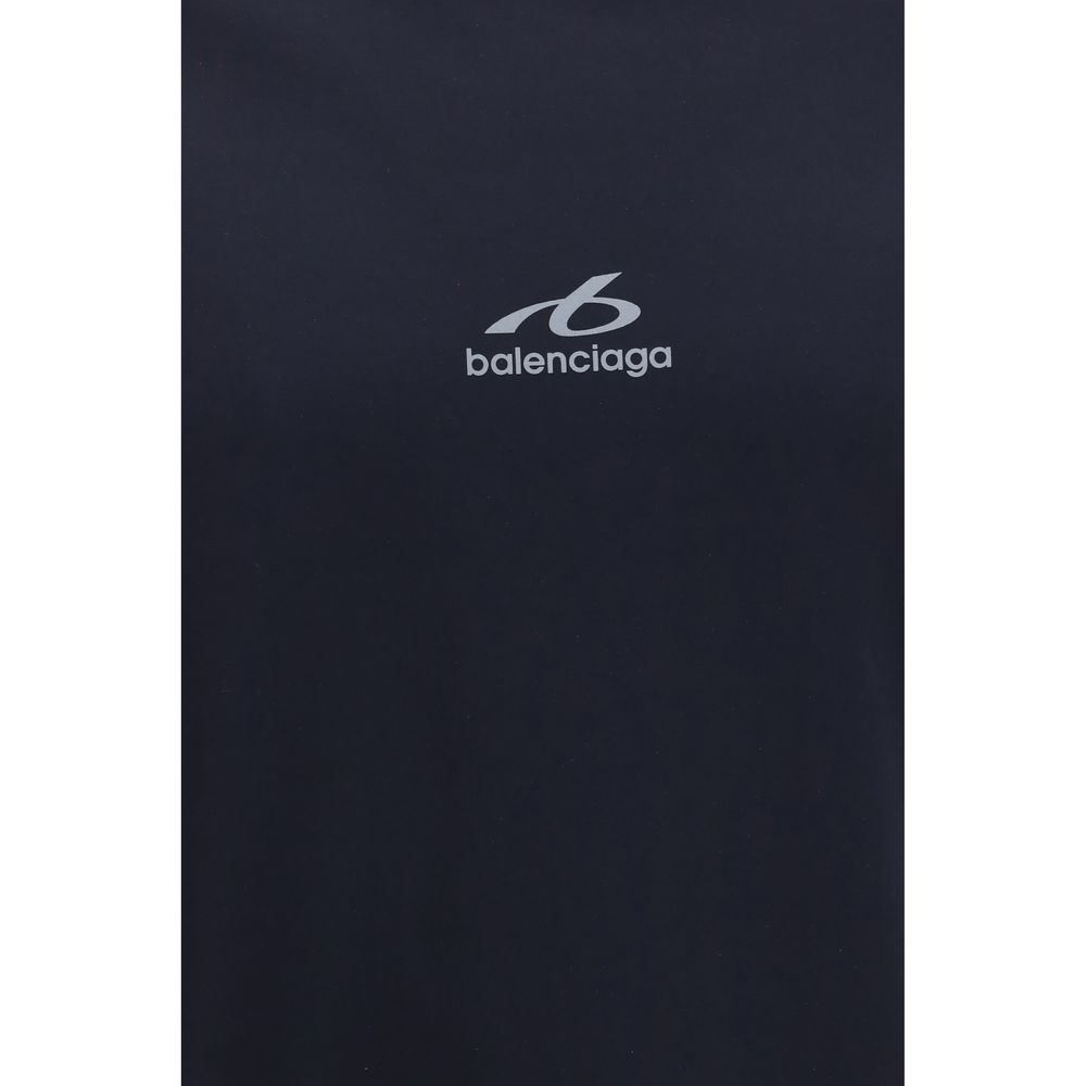 Activewear T-Shirt by Balenciaga for men in stretch polyamide blue features an contemporary design with , a length, and a contemporary .