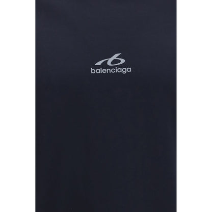 Activewear T-Shirt by Balenciaga for men in stretch polyamide blue features an contemporary design with , a length, and a contemporary .