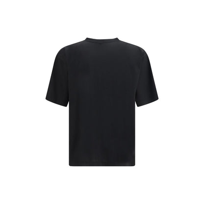 T-Shirt by Balenciaga for men in cotton black, signature & print features an edgy silhouette, meticulously detailed with a sophisticated and crew neckline for a truly edgy finish.