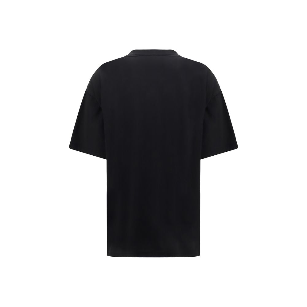 T-Shirt by Balenciaga for women in stretch cotton black, signature & print features an on trend silhouette, perfectly showcasing a on trend and crew neckline for an elevated aesthetic.