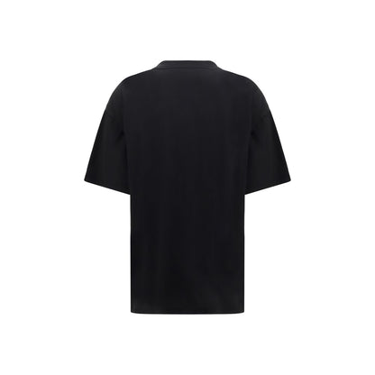 T-Shirt by Balenciaga for women in stretch cotton black, signature & print features an on trend silhouette, perfectly showcasing a on trend and crew neckline for an elevated aesthetic.