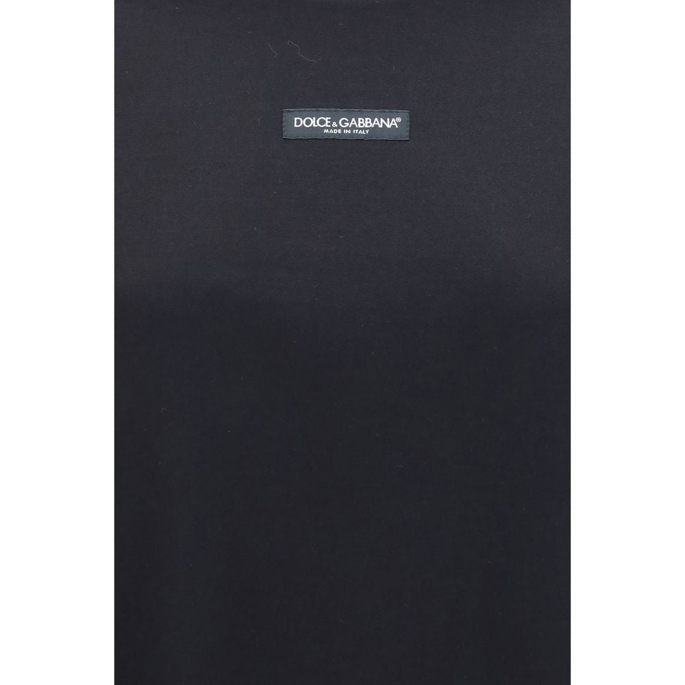 T-Shirt by Dolce & Gabbana for women in cotton black showcases a dramatic silhouette, elegantly detailed with a dramatic and for a truly dramatic finish.