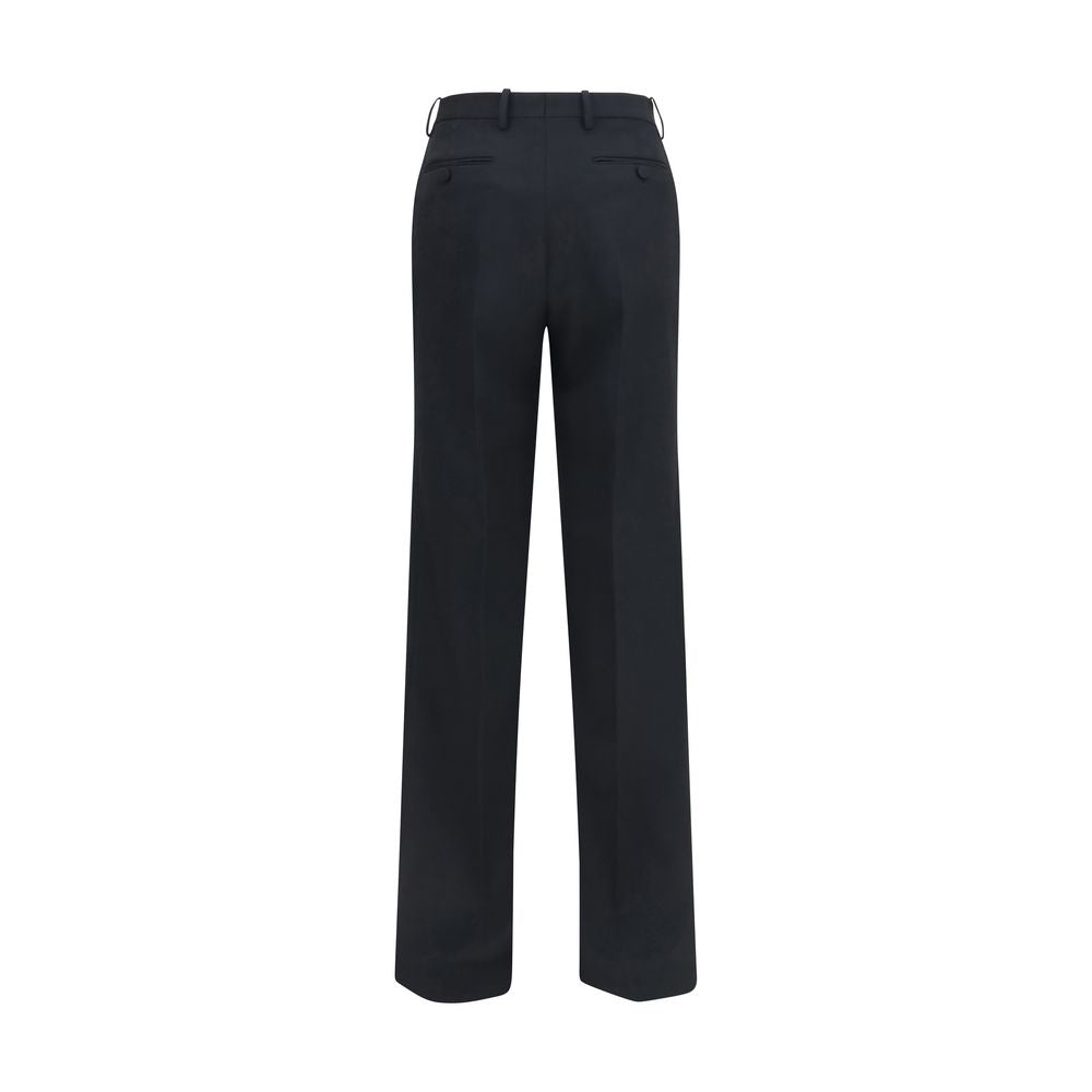 Casual Pants by Tom Ford for women in merino wool black features an refined tailoring silhouette, showcasing a premium relaxed-fit, wide & slim with a and long cut for a refined tailoring look.