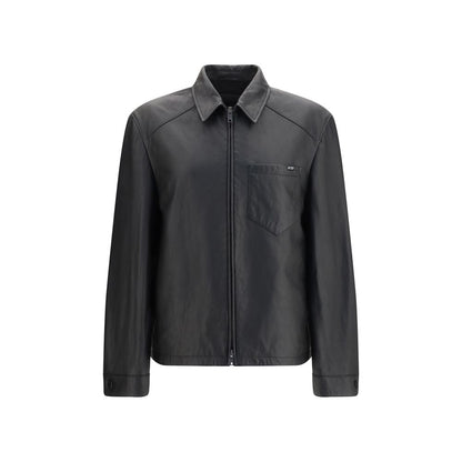 Jacket by Prada for men in nappa leather black & signature showcases a enveloping silhouette, artfully detailed with a enveloping and premium pockets for a truly enveloping finish.