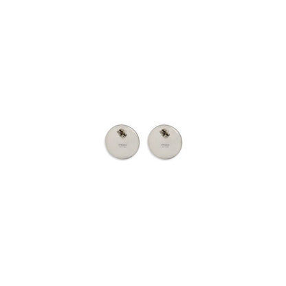 Earrings by Versace for women in cotton gray presents a curated silhouette, artfully showcasing the curated and refined aesthetic of the Medusa Women's Nickel & Brass Earrings.