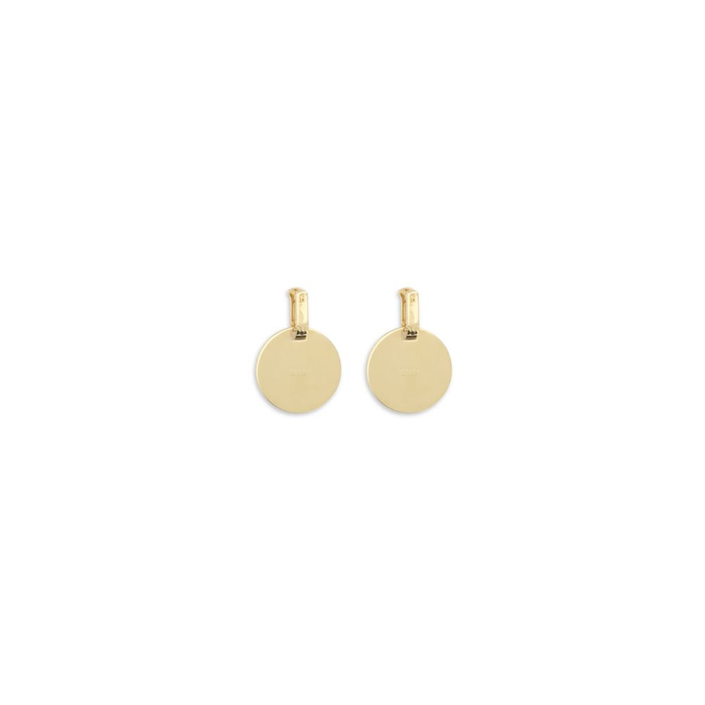 Earrings by Versace for women in cotton gold presents a exquisite silhouette, showcasing a exquisite from the Medusa Women's Gold Brass & Nickel Earrings collection for a truly exquisite finish.