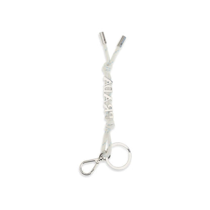 Keychain by Prada for men in polyester polyurethane & rubber white exhibits a distinguished aesthetic, beautifully coordinating with and elements while highlighting .