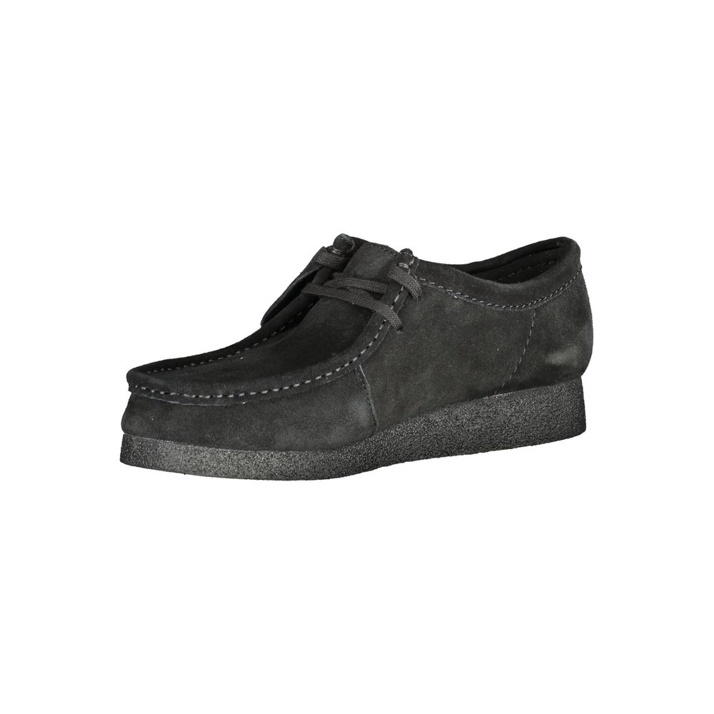 Loafer Loafers Slip-On Lace-Up Shoes by Clarks for men in polyester polyethylene suede leather black showcases a timeless Men's Polyester Polyethylene Suede Leather Loafer Loafers Slip-On Lace-Up Shoes aesthetic, defined by its timeless and elegant .