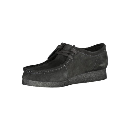 Loafer Loafers Slip-On Lace-Up Shoes by Clarks for men in polyester polyethylene suede leather black showcases a timeless Men's Polyester Polyethylene Suede Leather Loafer Loafers Slip-On Lace-Up Shoes aesthetic, defined by its timeless and elegant .