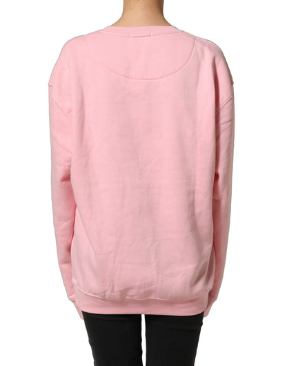 Philippe Model Pink Cotton Logo Long Sleeves Pullover Sweater