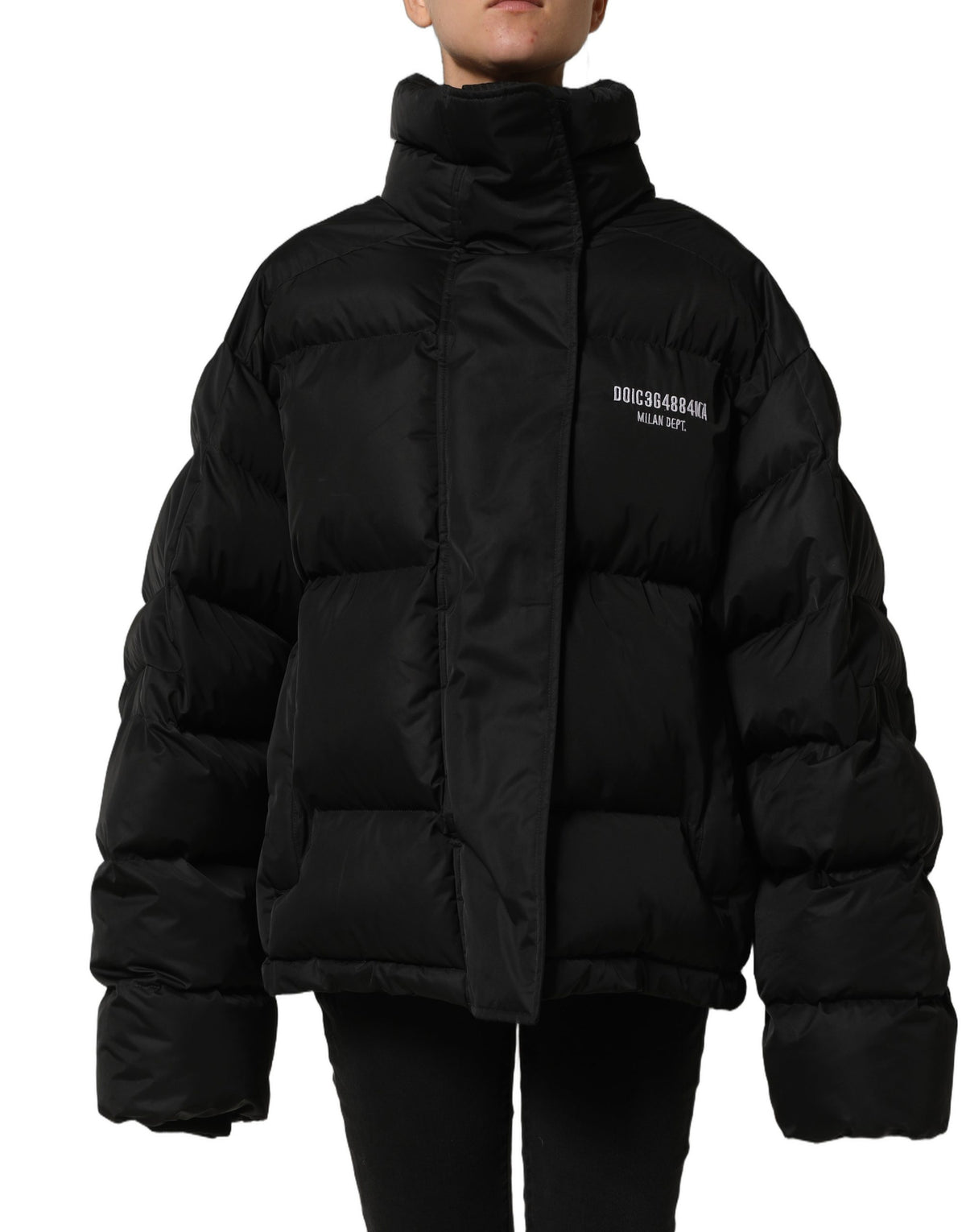 Dolce & Gabbana Women's Padded Nylon & Polyester Puffer Jacket - Black