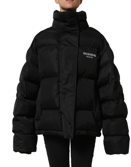 Dolce & Gabbana Women's Padded Nylon & Polyester Puffer Jacket - Black
