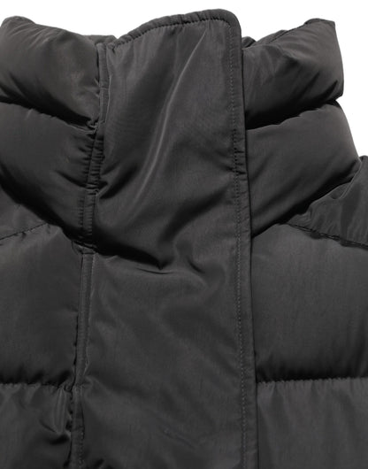 Dolce & Gabbana Black Polyester Sleeveless Padded Men Puffer Jacket
