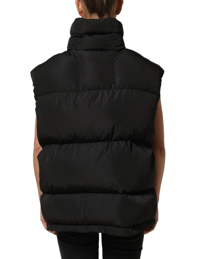 Dolce & Gabbana Black Polyester Sleeveless Padded Men Puffer Jacket