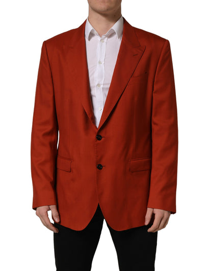 Dolce & Gabbana Red Cashmere Single Breasted Blazer Jacket