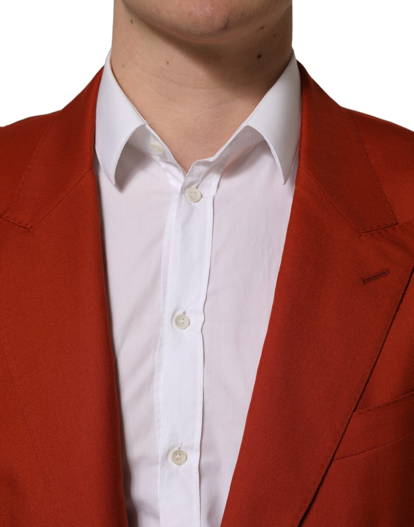 Dolce & Gabbana Red Cashmere Single Breasted Blazer Jacket