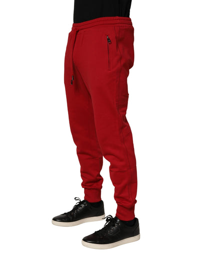 Dolce & Gabbana Men's Stretch Cotton Jogger Sweatpants - Red