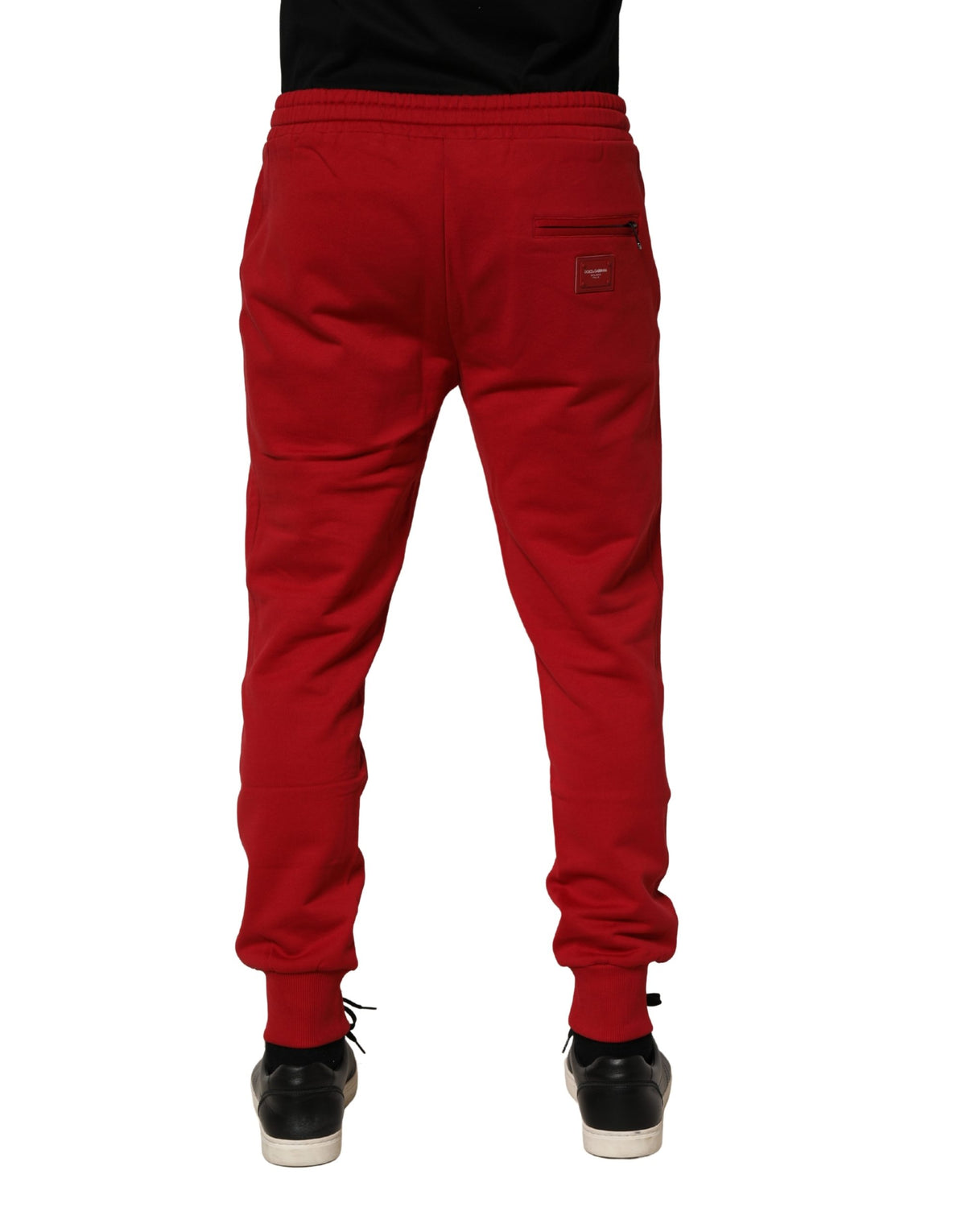 Dolce & Gabbana Men's Stretch Cotton Jogger Sweatpants - Red
