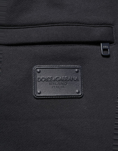 Dolce & Gabbana Black Drawstring Viscose Jogger Men Sweatpants Pants