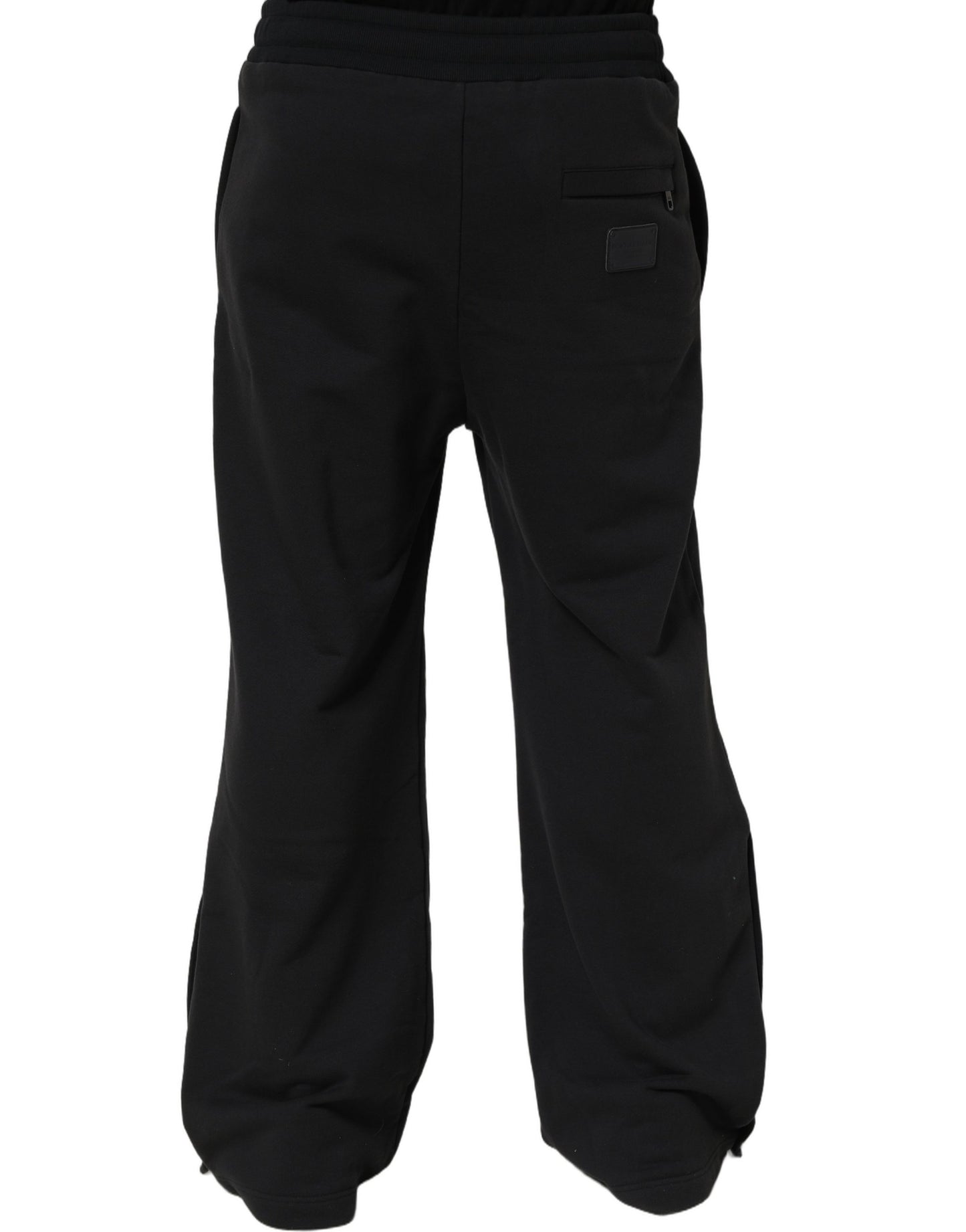 Dolce & Gabbana Black Drawstring Viscose Jogger Men Sweatpants Pants