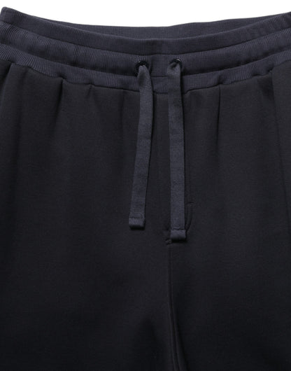 Dolce & Gabbana Black Drawstring Viscose Jogger Men Sweatpants Pants