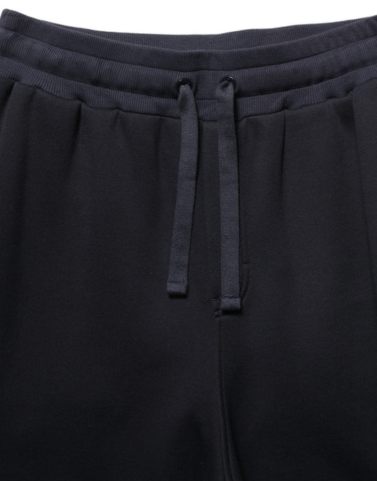 Jogger Sweatpants by Dolce & Gabbana for men in viscose black features a athletic straight-leg with a and long, showcasing athletic for a sophisticated performance look.