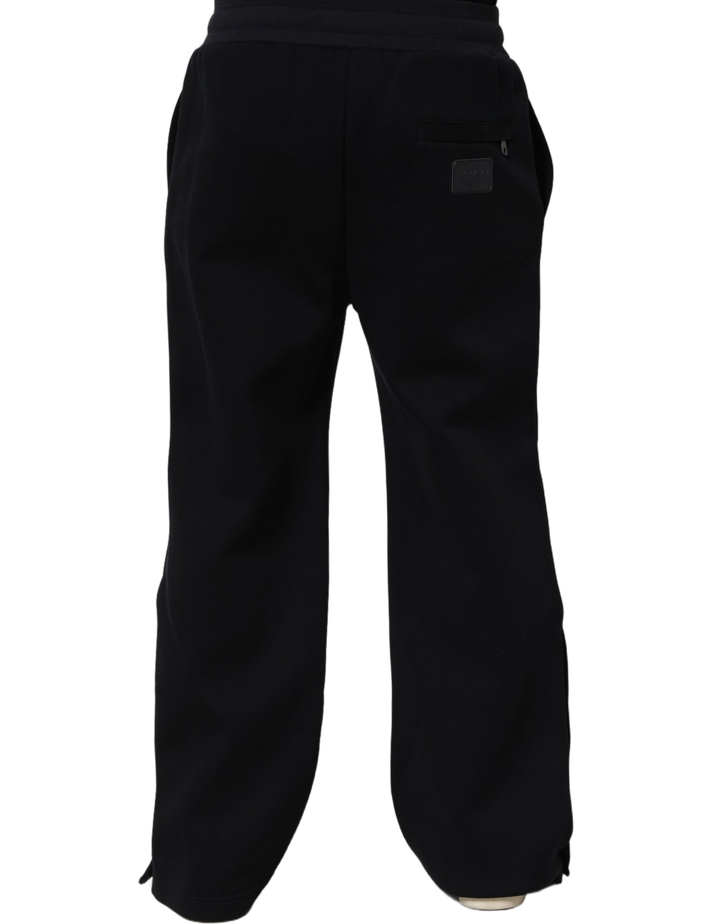 Dolce & Gabbana Black Drawstring Viscose Jogger Men Sweatpants Pants