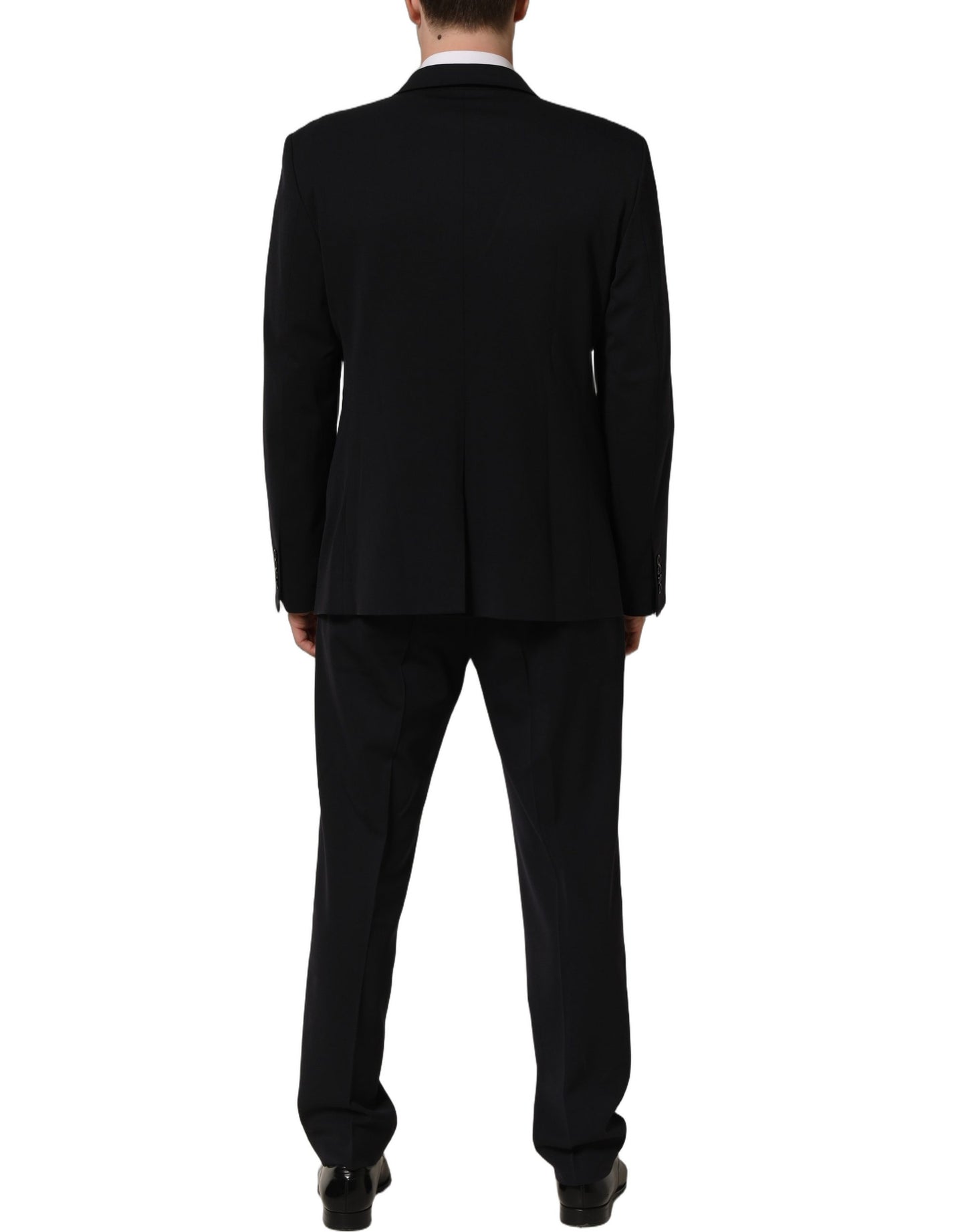 Dolce & Gabbana Black Wool Slim Fit Formal Men 2 Piece Suit