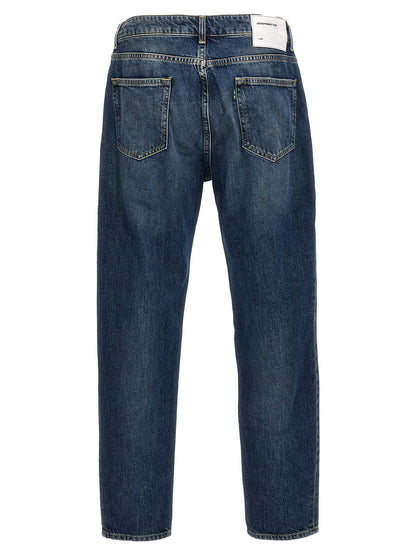 Jeans by Department 5 for men in denim cotton blue presents a refined pantology silhouette, artfully defined by a refined pantology regular-fit, long, and a sophisticated .