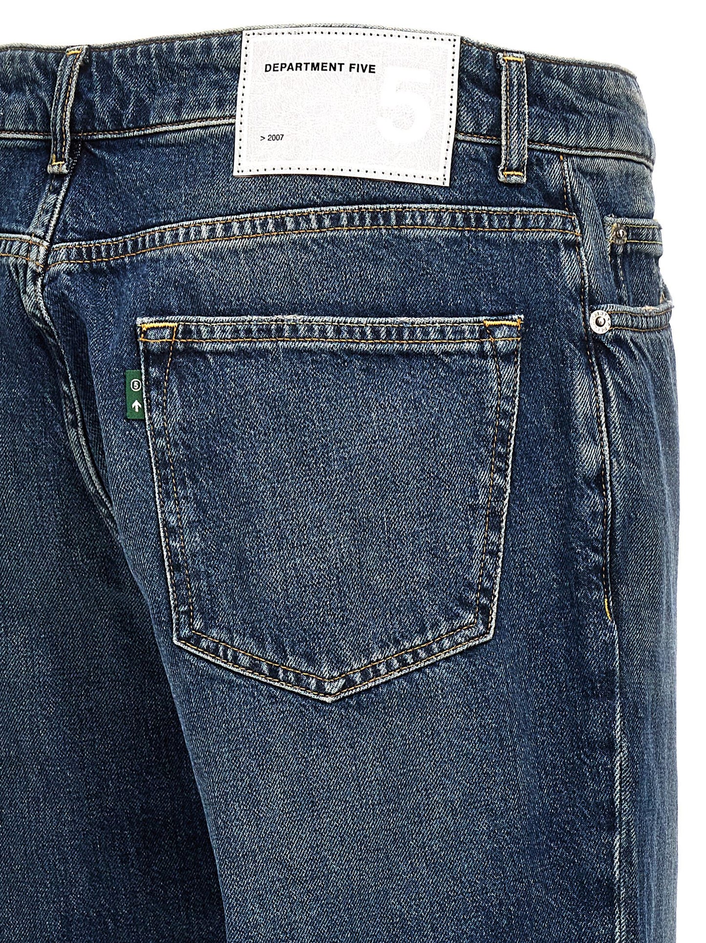 Jeans by Department 5 for men in denim cotton blue features an sartorial regular-fit and long with a cut for a sartorial finish.
