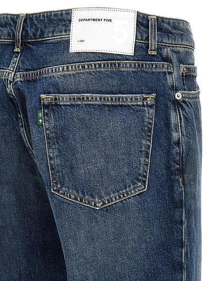Jeans by Department 5 for men in denim cotton blue features an sartorial regular-fit and long with a cut for a sartorial finish.
