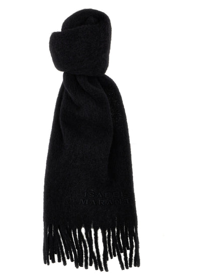 Scarf by Isabel Marant for women in polyamide leather & alpaca wool black showcases a on trend silhouette, artfully capturing the on trend essence of the Polyamide Leather & Alpaca Wool Scarf design with a sophisticated finish.