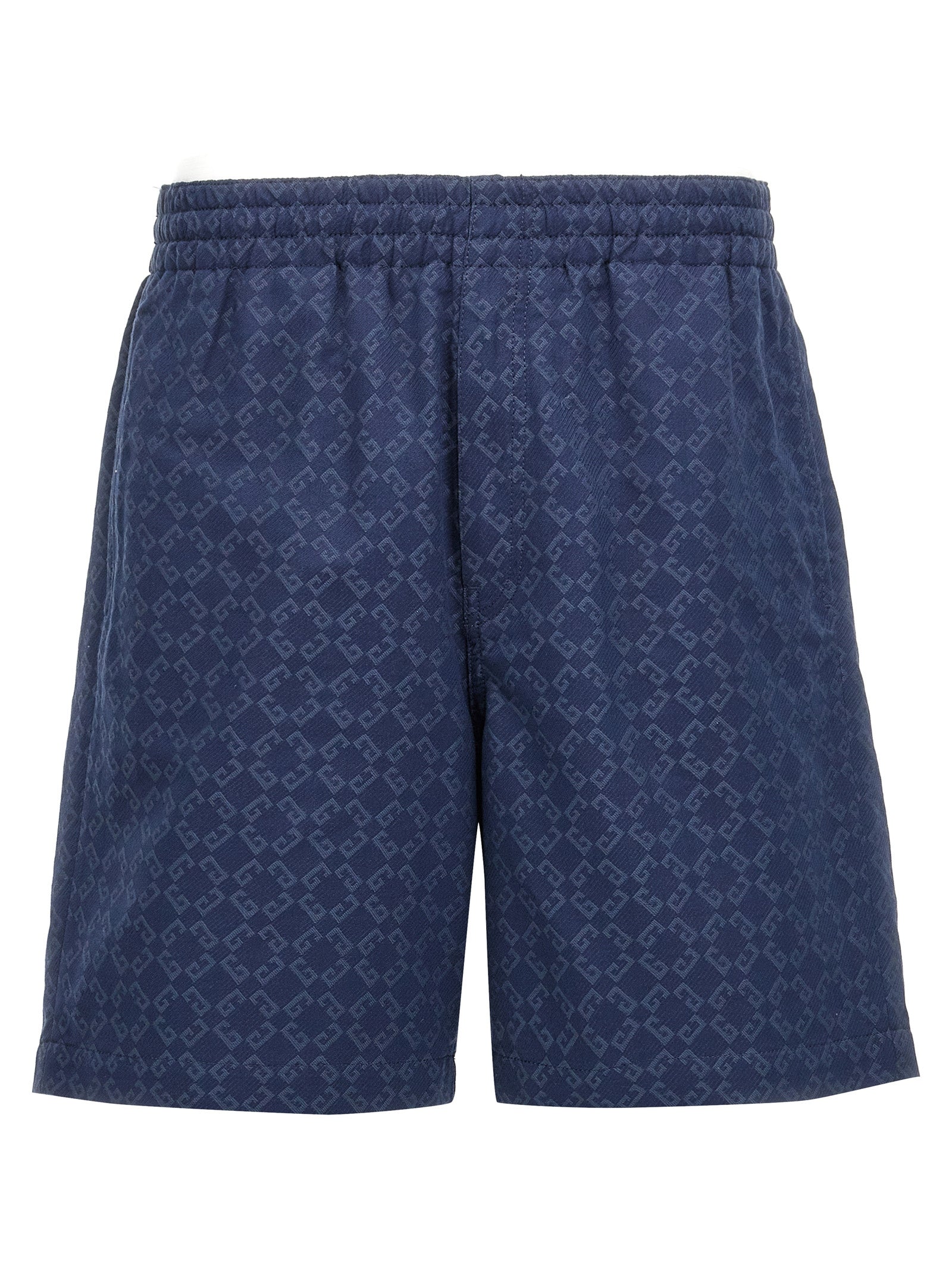 Bermuda Shorts by Givenchy for men in viscose cotton blue, jacquard & monogram showcases a on trend silhouette, featuring a tailored with a classic short and sophisticated for a on trend finish.