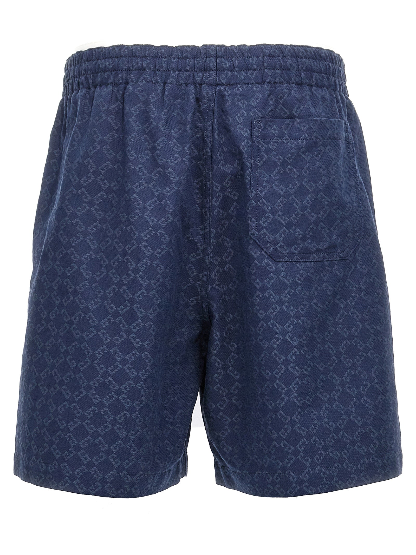 Bermuda Shorts by Givenchy for men in viscose cotton blue, jacquard & monogram features an nuanced silhouette, showcasing a nuanced with a short cut and for a sophisticated, premium finish.