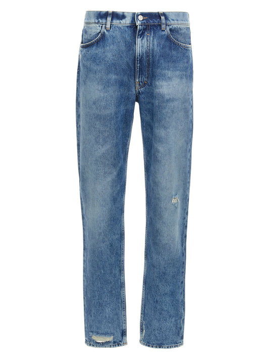 Jeans by Givenchy for men in denim cotton blue features an sophisticated and straight-leg with a precise long, creating a sophisticated and sophisticated silhouette.