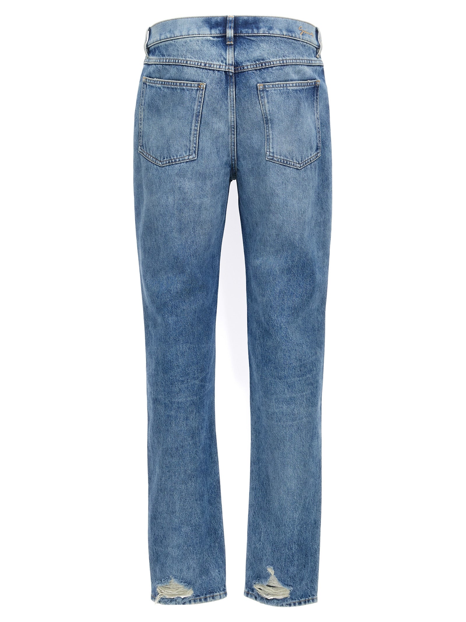 Jeans by Givenchy for men in denim cotton blue features a refined silhouette with a refined straight-leg, defined by a and a refined long for a refined finish.