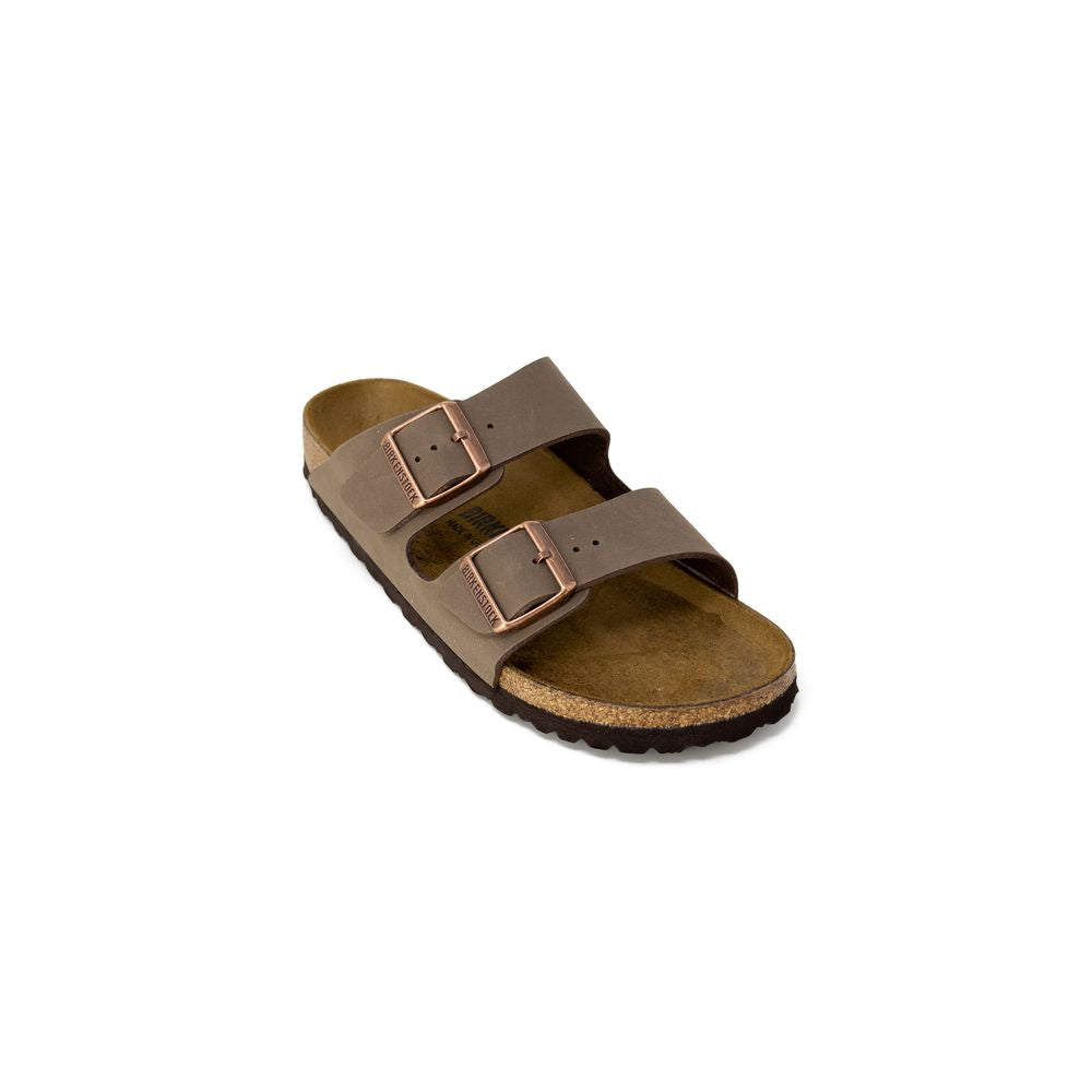 Birkenstock Brown Leather Slippers