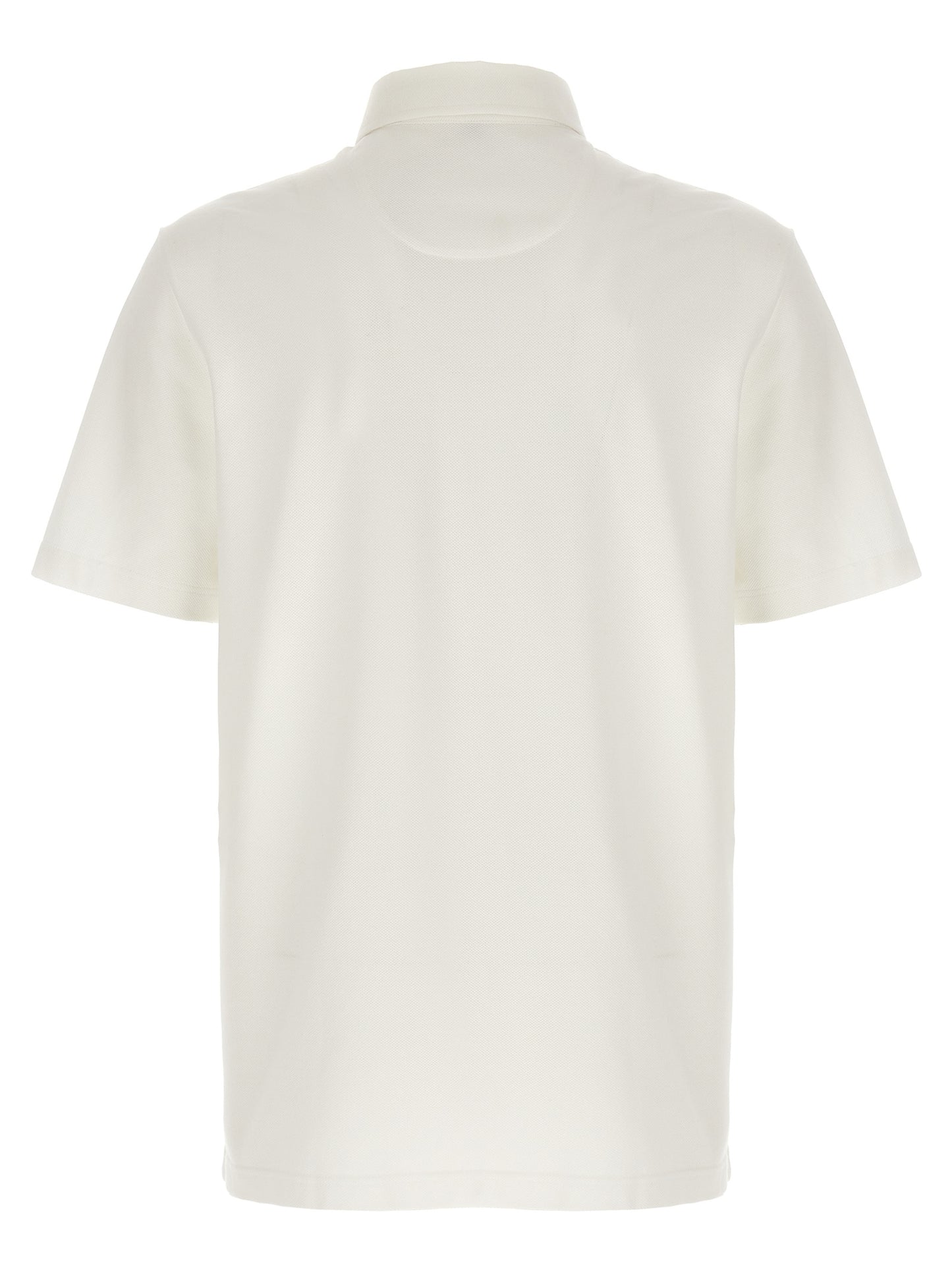 Polo Shirt by Brioni for men in leather & cotton white showcases a enviable silhouette, featuring a refined and for a enviable finish.