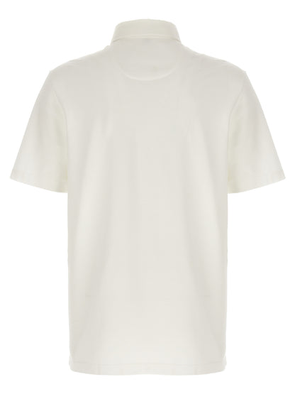 Polo Shirt by Brioni for men in leather & cotton white showcases a enviable silhouette, featuring a refined and for a enviable finish.