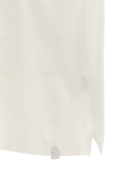 Polo Shirt by Brioni for men in leather & cotton white showcases a sharp silhouette, detailed with a refined and sharp for a sophisticated finish.