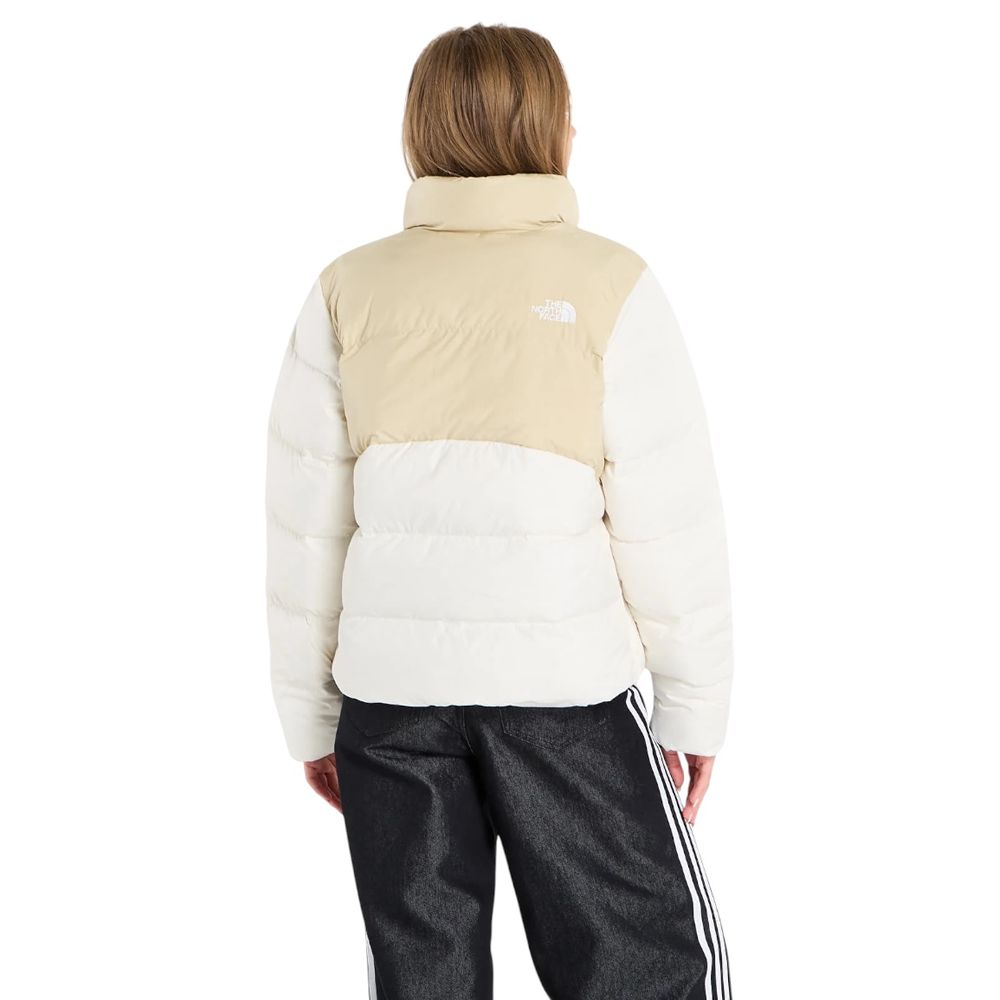 Overcoat by The North Face for women in polyester cream features an satoral silhouette, showcasing a sophisticated high-collar neckline and satoral lightweight & insulated for a premium, timeless look.