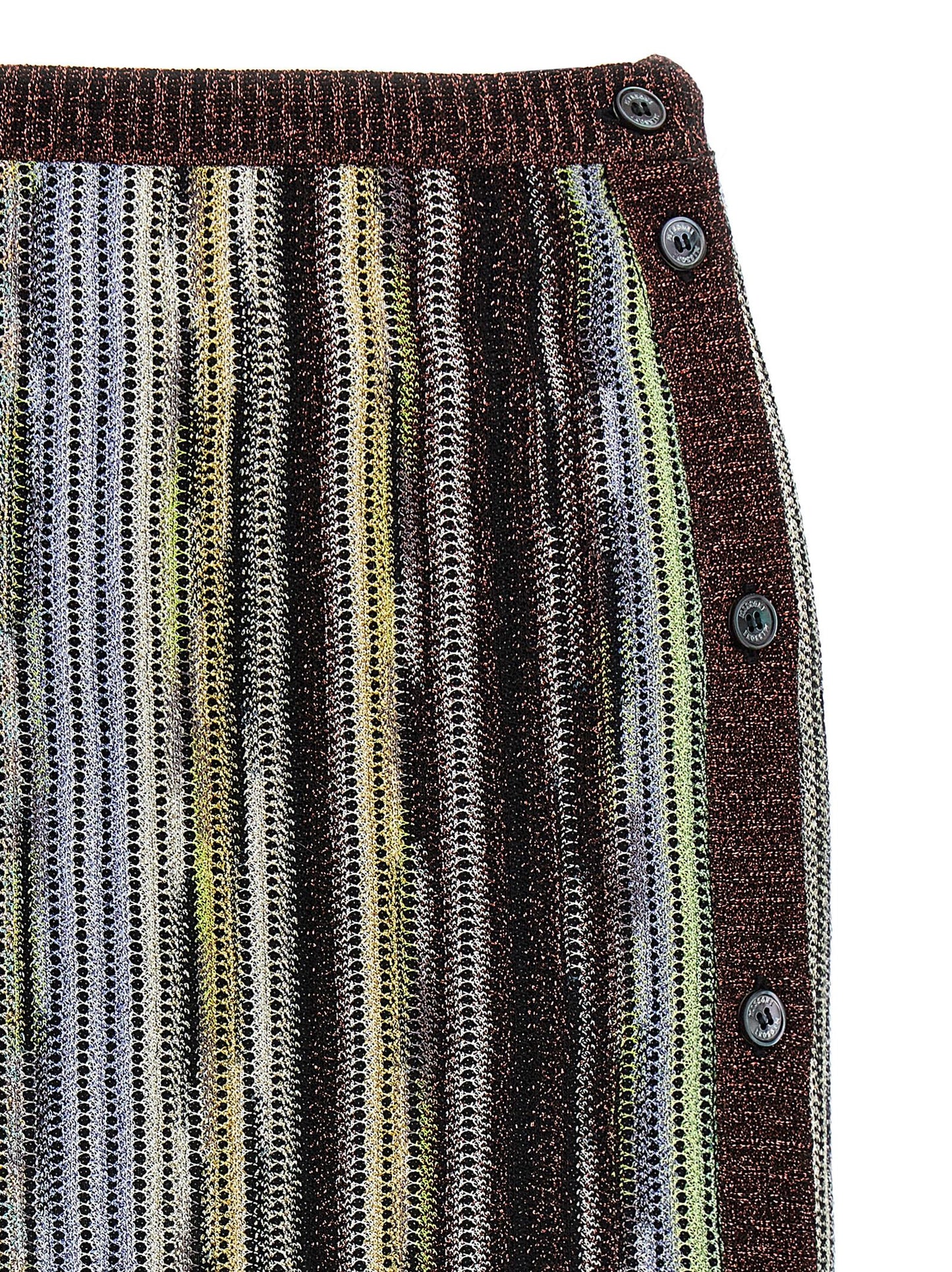 Skirt by Missoni for women in viscose multicolor features a sublime silhouette, showcasing the sublime design of the Women's Viscose Skirt in a sophisticated mini long.